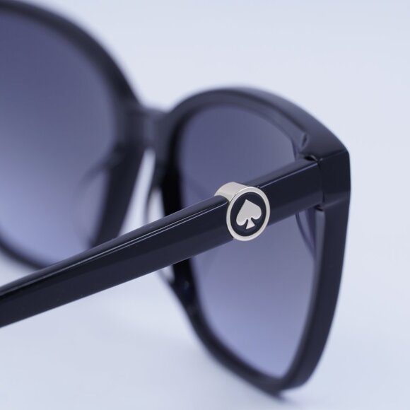 Kate Spade AMIYAH/G/S 02M2 9O Sunglasses Black Cat Eye Frame, Grey Lenses main image 9